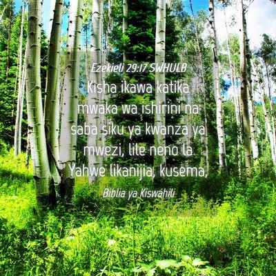 Picture 04 - Ezekieli 29:17 SWHULB - Kisha ikawa katika mwaka wa ishirini na saba siku - Bible Verse Picture