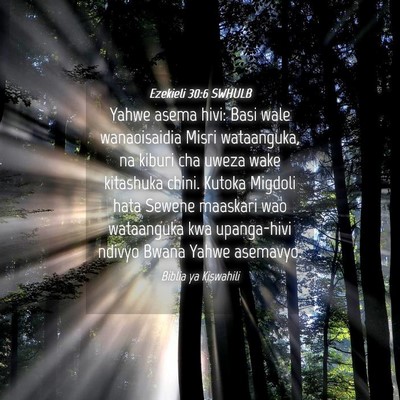 Picture 04 - Ezekieli 30:6 SWHULB - Yahwe asema hivi: Basi wale wanaoisaidia Misri - Bible Verse Picture