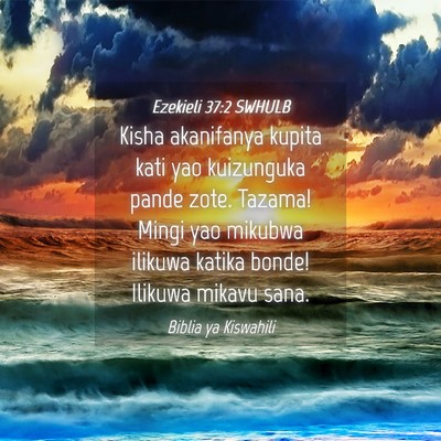 Picture 04 - Ezekieli 37:2 SWHULB - Kisha akanifanya kupita kati yao kuizunguka pande - Bible Verse Picture