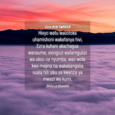 Picture 04 - Ezra 10:16 SWHULB - Hivyo watu waliotoka uhamishoni wakafanya hivi, - Bible Verse Picture