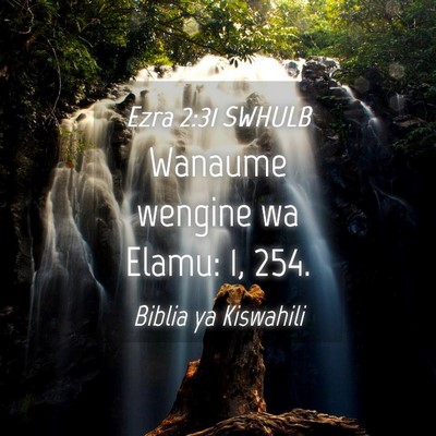 Picture 04 - Ezra 2:31 SWHULB - Wanaume wengine wa Elamu: 1, - Bible Verse Picture