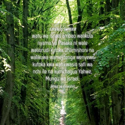 Picture 04 - Ezra 6:21 SWHULB - watu wa Israel ambao walikula nyama ya Pasaka ni - Bible Verse Picture