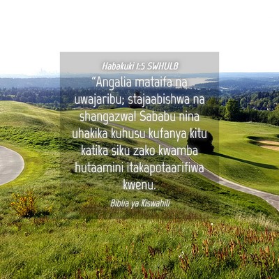 Picture 04 - Habakuki 1:5 SWHULB - “Angalia mataifa na uwajaribu; stajaabishwa na - Bible Verse Picture