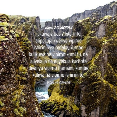 Picture 04 - Hagai 2:16 SWHULB - ilikuwaje basi? kila mtu alipokuja kwenye vipimo - Bible Verse Picture