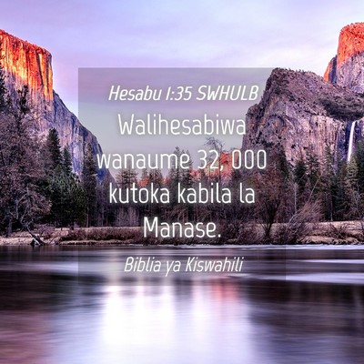 Picture 04 - Hesabu 1:35 SWHULB - Walihesabiwa wanaume 32, 000 kutoka kabila la - Bible Verse Picture