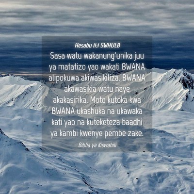 Picture 04 - Hesabu 11:1 SWHULB - Sasa watu wakanung'unika juu ya matatizo yao - Bible Verse Picture