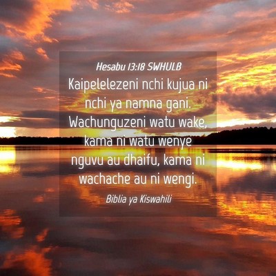 Picture 04 - Hesabu 13:18 SWHULB - Kaipelelezeni nchi kujua ni nchi ya namna gani. - Bible Verse Picture