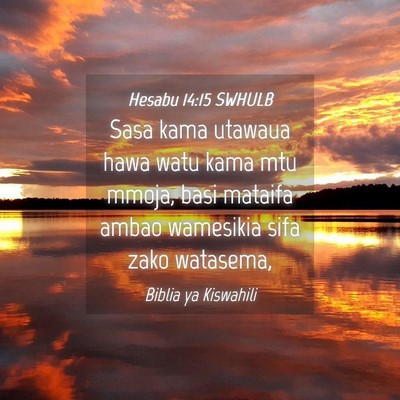 Picture 04 - Hesabu 14:15 SWHULB - Sasa kama utawaua hawa watu kama mtu mmoja, basi - Bible Verse Picture