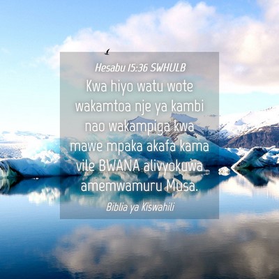 Picture 04 - Hesabu 15:36 SWHULB - Kwa hiyo watu wote wakamtoa nje ya kambi nao - Bible Verse Picture