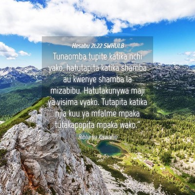 Picture 04 - Hesabu 21:22 SWHULB - Tunaomba tupite katika nchi yako. hatutapita - Bible Verse Picture