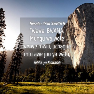 Picture 04 - Hesabu 27:16 SWHULB - “Wewe, BWANA, Mungu wa wote wenye mwili, - Bible Verse Picture