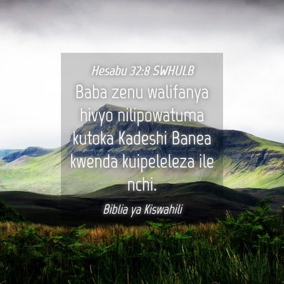 Picture 04 - Hesabu 32:8 SWHULB - Baba zenu walifanya hivyo nilipowatuma kutoka - Bible Verse Picture