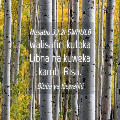 Picture 04 - Hesabu 33:21 SWHULB - Walisafiri kutoka Libna na kuweka kambi - Bible Verse Picture