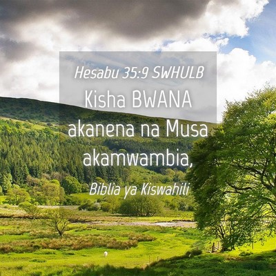 Picture 04 - Hesabu 35:9 SWHULB - Kisha BWANA akanena na Musa - Bible Verse Picture