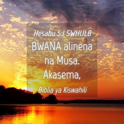 Picture 04 - Hesabu 5:1 SWHULB - BWANA alinena na Musa. - Bible Verse Picture