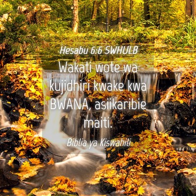 Picture 04 - Hesabu 6:6 SWHULB - Wakati wote wa kujidhiri kwake kwa BWANA, - Bible Verse Picture