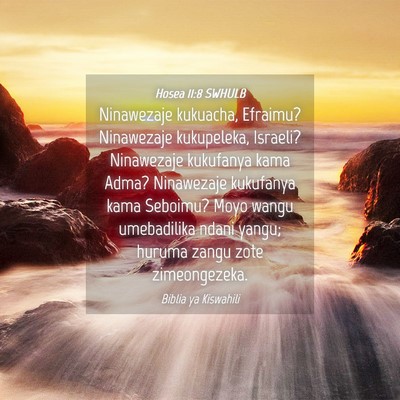 Picture 04 - Hosea 11:8 SWHULB - Ninawezaje kukuacha, Efraimu? Ninawezaje - Bible Verse Picture