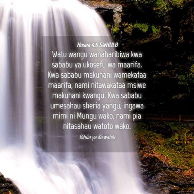 Picture 04 - Hosea 4:6 SWHULB - Watu wangu wanaharibiwa kwa sababu ya ukosefu wa - Bible Verse Picture