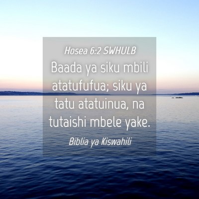 Picture 04 - Hosea 6:2 SWHULB - Baada ya siku mbili atatufufua; siku ya tatu - Bible Verse Picture