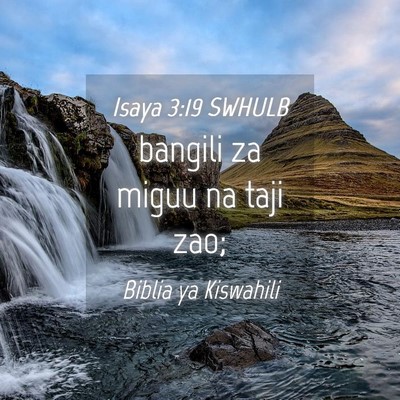 Picture 04 - Isaya 3:19 SWHULB - bangili za miguu na taji - Bible Verse Picture