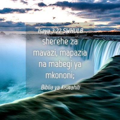 Picture 04 - Isaya 3:22 SWHULB - sherehe za mavazi, mapazia na mabegi ya - Bible Verse Picture