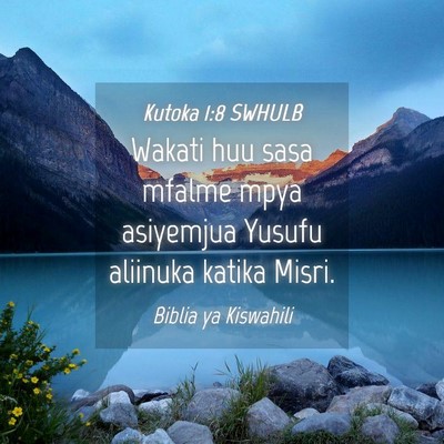 Picture 04 - Kutoka 1:8 SWHULB - Wakati huu sasa mfalme mpya asiyemjua Yusufu - Bible Verse Picture