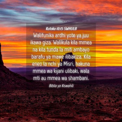 Picture 04 - Kutoka 10:15 SWHULB - Walifunika ardhi yote ya juu ikawa giza. Walikula - Bible Verse Picture