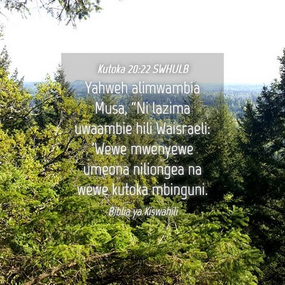 Picture 04 - Kutoka 20:22 SWHULB - Yahweh alimwambia Musa, “Ni lazima uwaambie - Bible Verse Picture