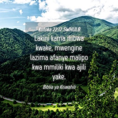 Picture 04 - Kutoka 22:12 SWHULB - Lakini kama iliibwa kwake, mwengine lazima afanye - Bible Verse Picture