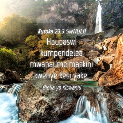Picture 04 - Kutoka 23:3 SWHULB - Haupaswi kumpendelea mwanaume maskini kwenye kesi - Bible Verse Picture