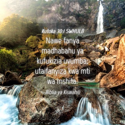 Picture 04 - Kutoka 30:1 SWHULB - Nawe fanya madhabahu ya kufukizia uvumba; - Bible Verse Picture