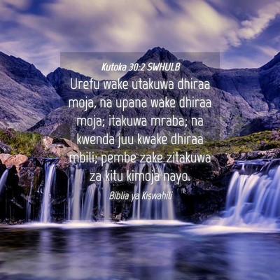 Picture 04 - Kutoka 30:2 SWHULB - Urefu wake utakuwa dhiraa moja, na upana wake - Bible Verse Picture