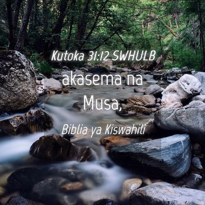 Picture 04 - Kutoka 31:12 SWHULB - akasema na - Bible Verse Picture