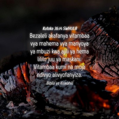 Picture 04 - Kutoka 36:14 SWHULB - Bezaleli akafanya vitambaa vya mahema vya manyoya - Bible Verse Picture