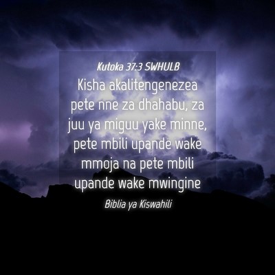 Picture 04 - Kutoka 37:3 SWHULB - Kisha akalitengenezea pete nne za dhahabu, za juu - Bible Verse Picture