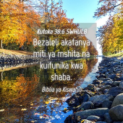Picture 04 - Kutoka 38:6 SWHULB - Bezaleli akafanya miti ya mshita na kuifunika kwa - Bible Verse Picture