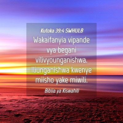 Picture 04 - Kutoka 39:4 SWHULB - Wakaifanyia vipande vya begani vilivyounganishwa. - Bible Verse Picture