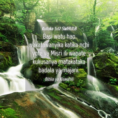 Picture 04 - Kutoka 5:12 SWHULB - Basi watu hao wakatawanyika katika nchi yote ya - Bible Verse Picture