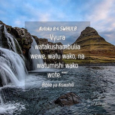 Picture 04 - Kutoka 8:4 SWHULB - Vyura watakushambulia wewe, watu wako, na - Bible Verse Picture