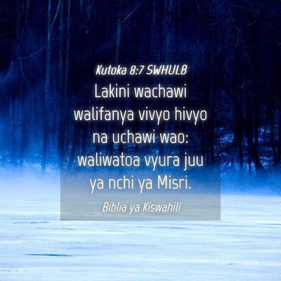 Picture 04 - Kutoka 8:7 SWHULB - Lakini wachawi walifanya vivyo hivyo na uchawi - Bible Verse Picture