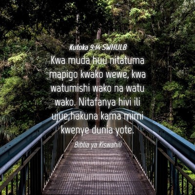 Picture 04 - Kutoka 9:14 SWHULB - Kwa muda huu nitatuma mapigo kwako wewe, kwa - Bible Verse Picture