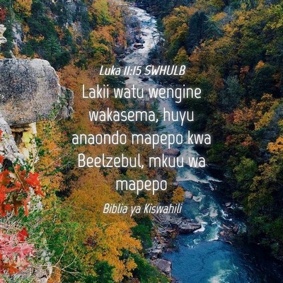 Picture 04 - Luka 11:15 SWHULB - Lakii watu wengine wakasema, huyu anaondo mapepo - Bible Verse Picture