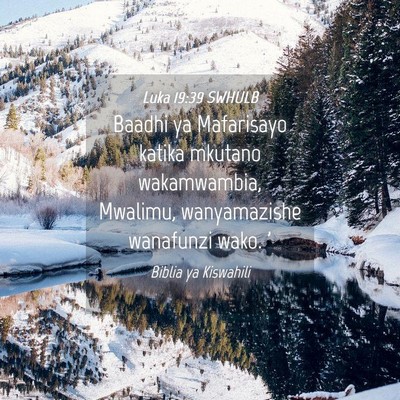 Picture 04 - Luka 19:39 SWHULB - Baadhi ya Mafarisayo katika mkutano wakamwambia, - Bible Verse Picture