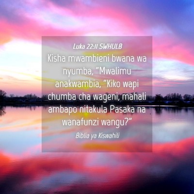 Picture 04 - Luka 22:11 SWHULB - Kisha mwambieni bwana wa nyumba, “Mwalimu - Bible Verse Picture