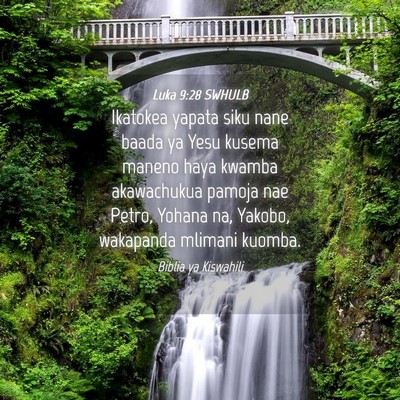Picture 04 - Luka 9:28 SWHULB - Ikatokea yapata siku nane baada ya Yesu kusema - Bible Verse Picture