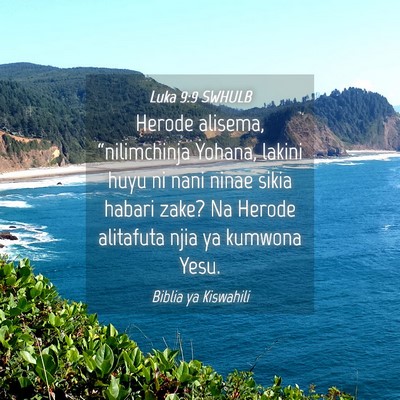 Picture 04 - Luka 9:9 SWHULB - Herode alisema, “nilimchinja Yohana, lakini - Bible Verse Picture