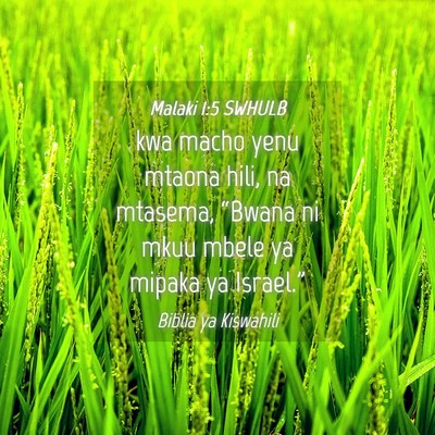 Picture 04 - Malaki 1:5 SWHULB - kwa macho yenu mtaona hili, na mtasema, “Bwana - Bible Verse Picture