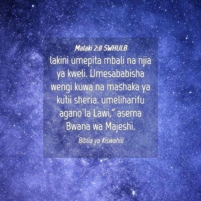 Picture 04 - Malaki 2:8 SWHULB - lakini umepita mbali na njia ya kweli. - Bible Verse Picture