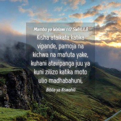 Picture 04 - Mambo ya Walawi 1:12 SWHULB - Kisha ataikata katika vipande, pamoja na kichwa - Bible Verse Picture