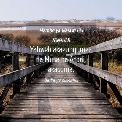 Picture 04 - Mambo ya Walawi 13:1 SWHULB - Yahweh akazungumza na Musa na Aroni, - Bible Verse Picture